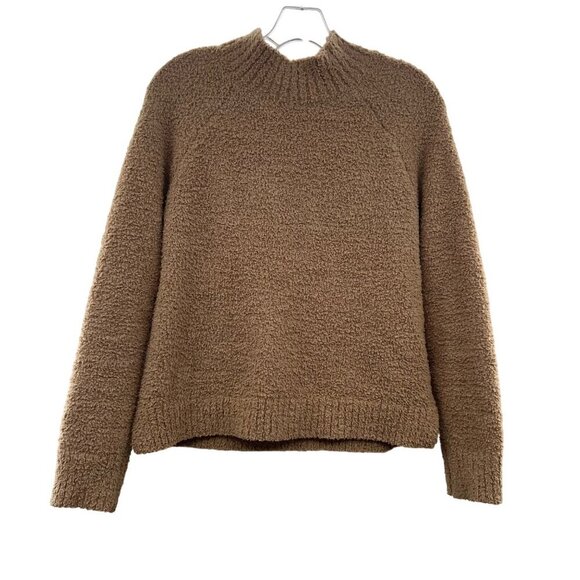 Olivia Sky Sweaters - Olivia Sky Women's Mock Neck Pullover Sweater Tan Size Medium